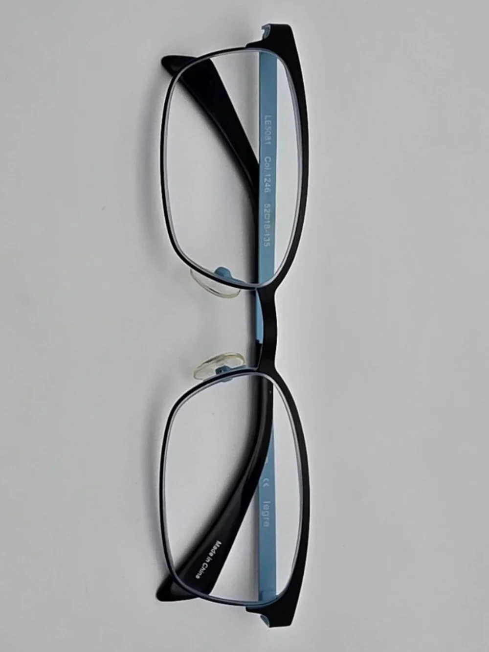 Legre LE5081 Col. 1246 Black on Sky Blue Eyeglasses Frame w/ Case 52-18-135